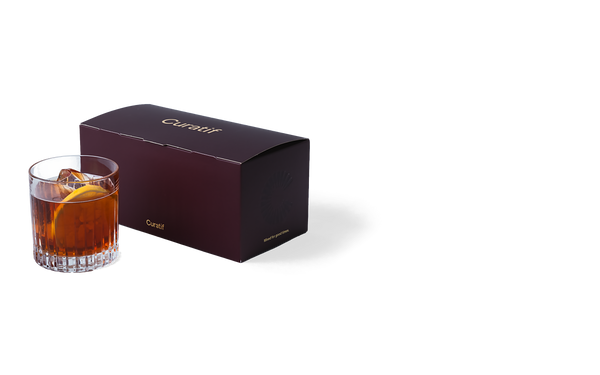 Giftbox and Crystal-Cut Rocks Glass