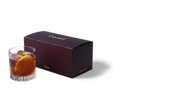 Giftbox and Crystal-Cut Rocks Glass